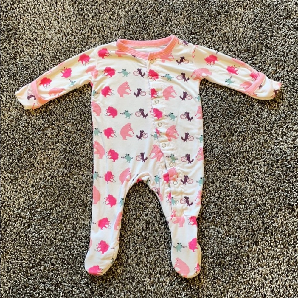 Kickee Pants outfit sleeper girls